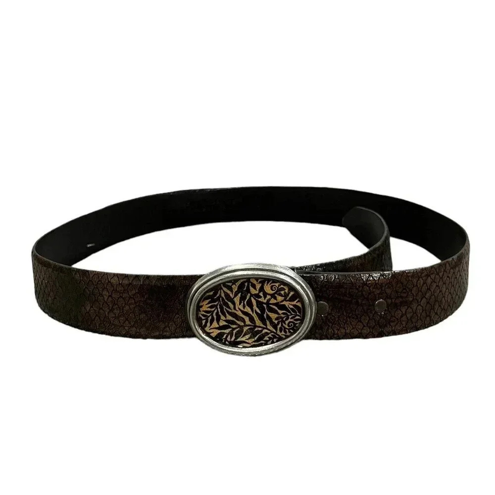 Sandy Duftler Designs Brown Leather Belt L